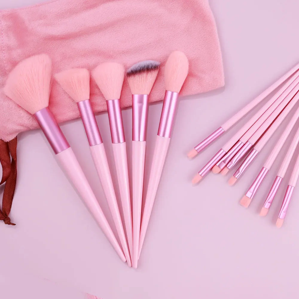 Lady Glams - 13PCS Makeup Brushes Set Super soft detail brush Blush Brush Foundation Concealer Contour Eyeshadow Brush Women Beauty Tools