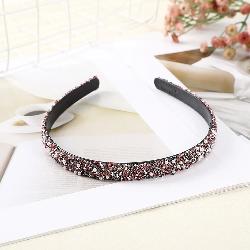 LEVAO Radiance: Luxury Crystal Pearl Hair Hoop