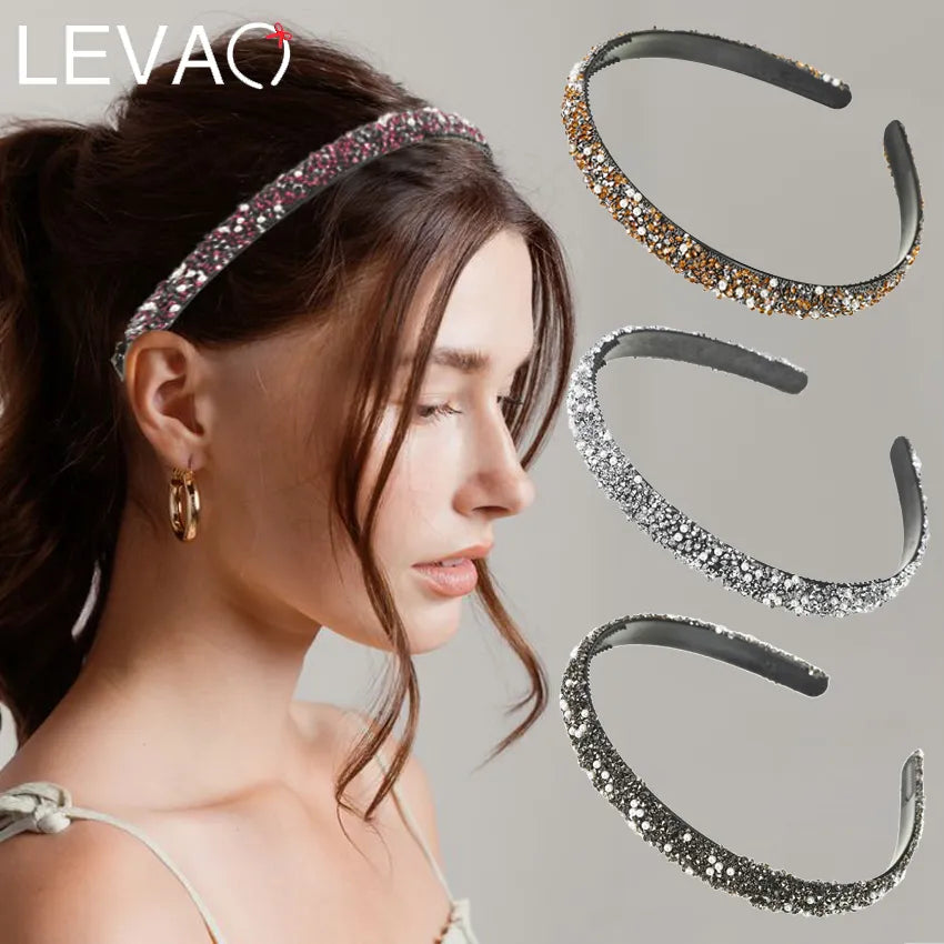 LEVAO Radiance: Luxury Crystal Pearl Hair Hoop