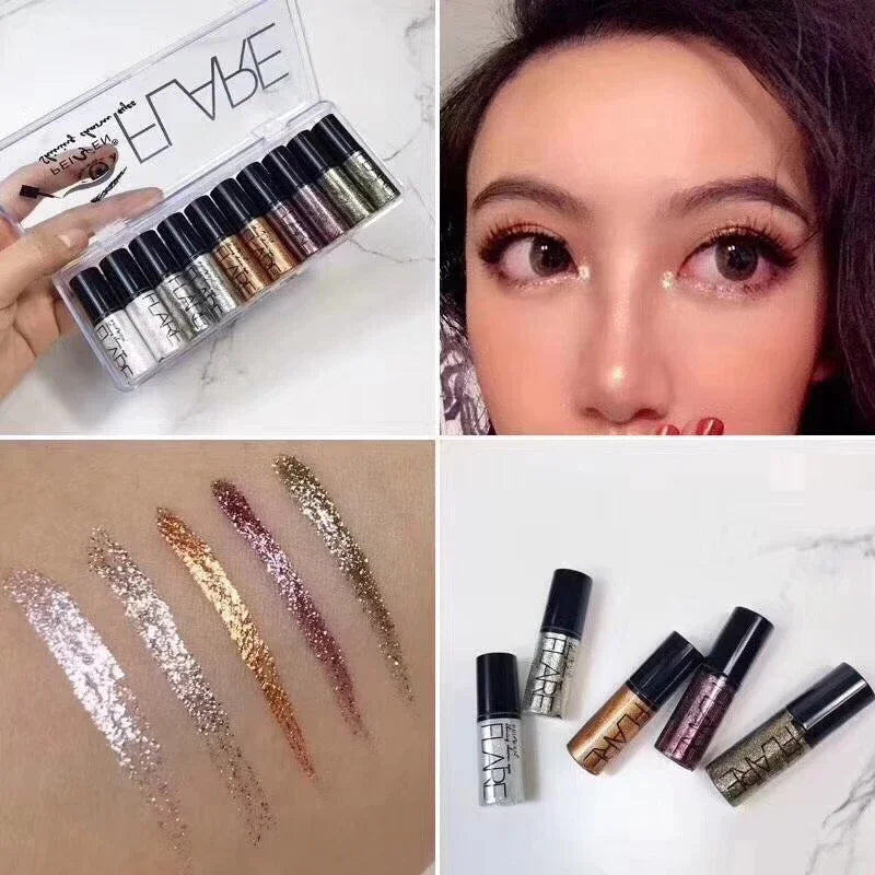 ZUOFILY Professional Shiny Eye Liners – Unleash Your Glamorous Look with Glittering Elegance