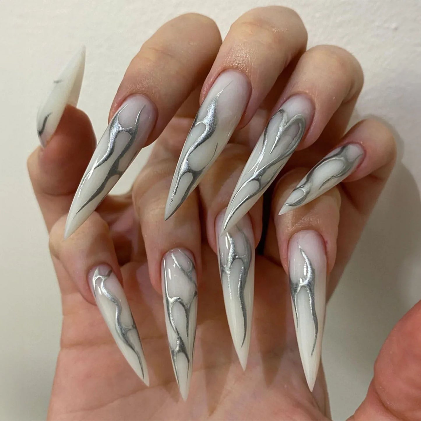 black french tip nails