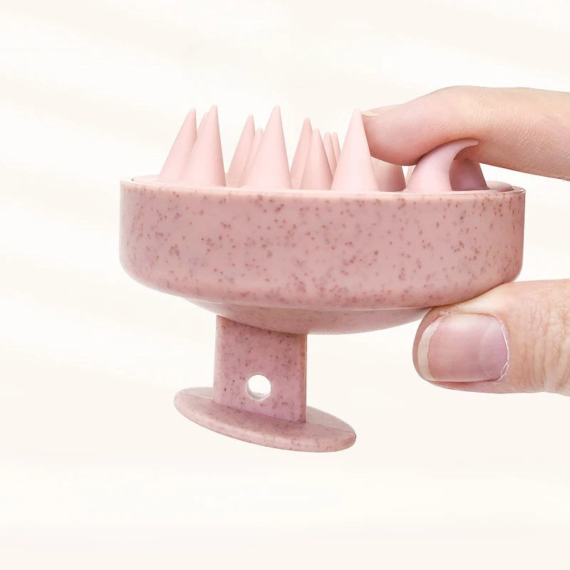 Lady Glams Silicone Shampoo Brush Head Scalp Massage Comb