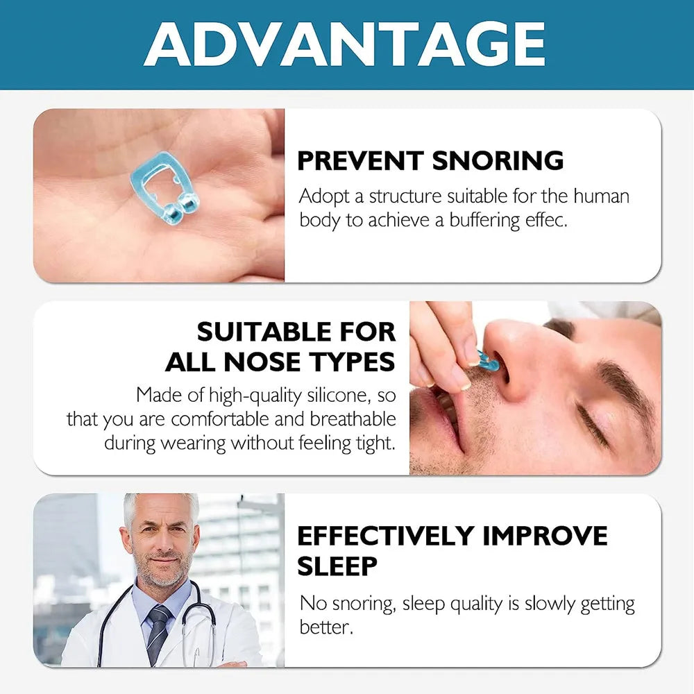 YUKUI Magnetic Anti Snoring Nose Clips - Sleep Soundly, Breathe Freely, and Wake Up Refreshed