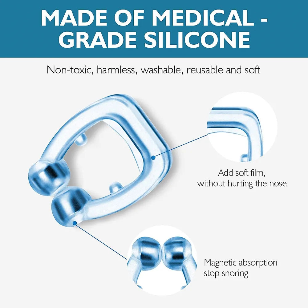 YUKUI Magnetic Anti Snoring Nose Clips - Sleep Soundly, Breathe Freely, and Wake Up Refreshed