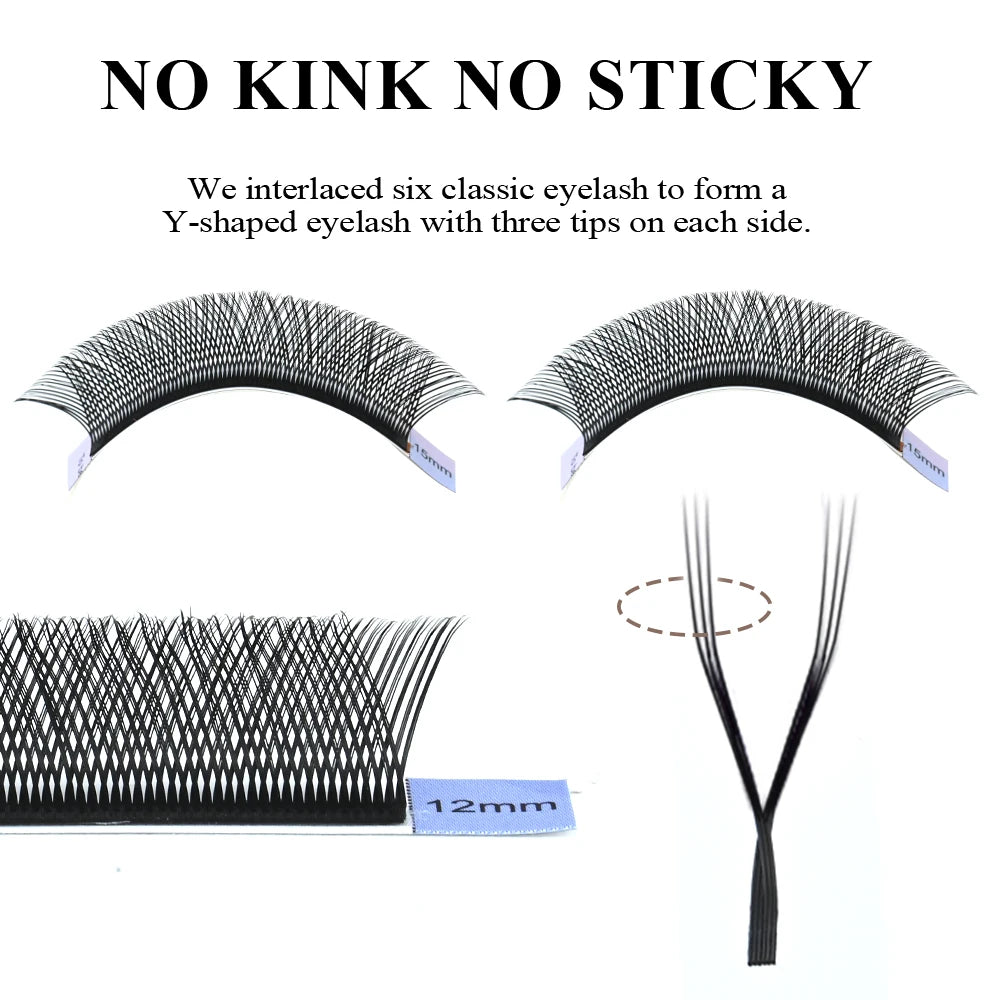 NAGARAKU YY Shape Triple Top Eyelash Extensions – Elevate Your Gaze with Interlaced Root Beauty