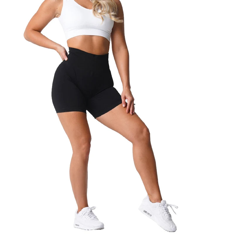 Lady Glams Seamless Yoga Shorts – Elevate Your Workout with Style and Comfort