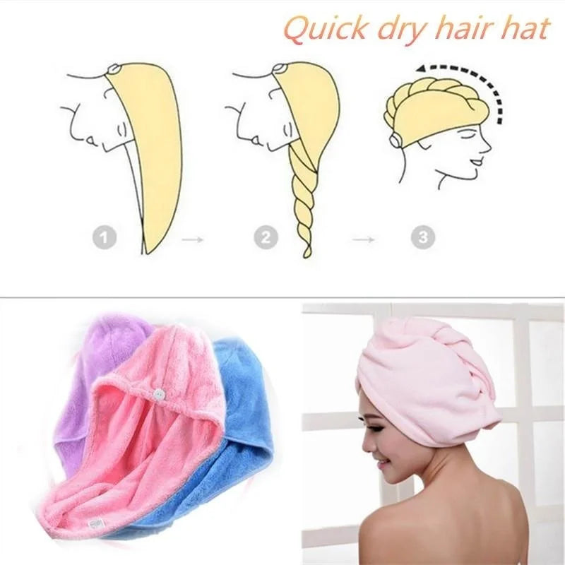 Lady Glams Hair Towel Wrap: Fast Dry, Super Absorbent Microfiber Coral Velvet Hair Drying Towel