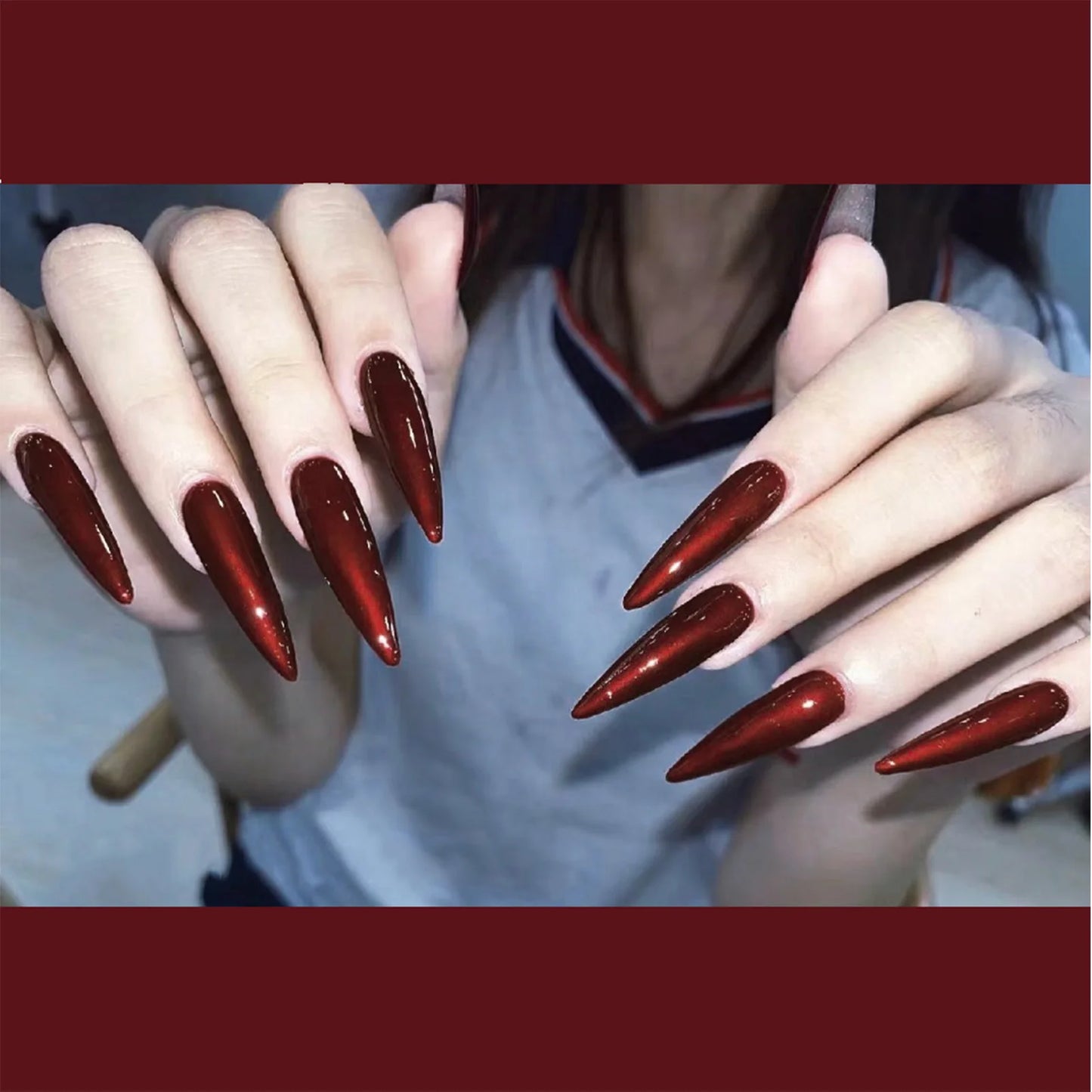 black french tip nails