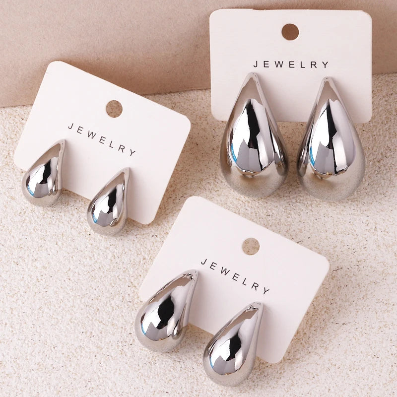 Lady Glams Asscher Oversized Chunky Gold Drop Earrings – Make a Statement with Timeless Elegance