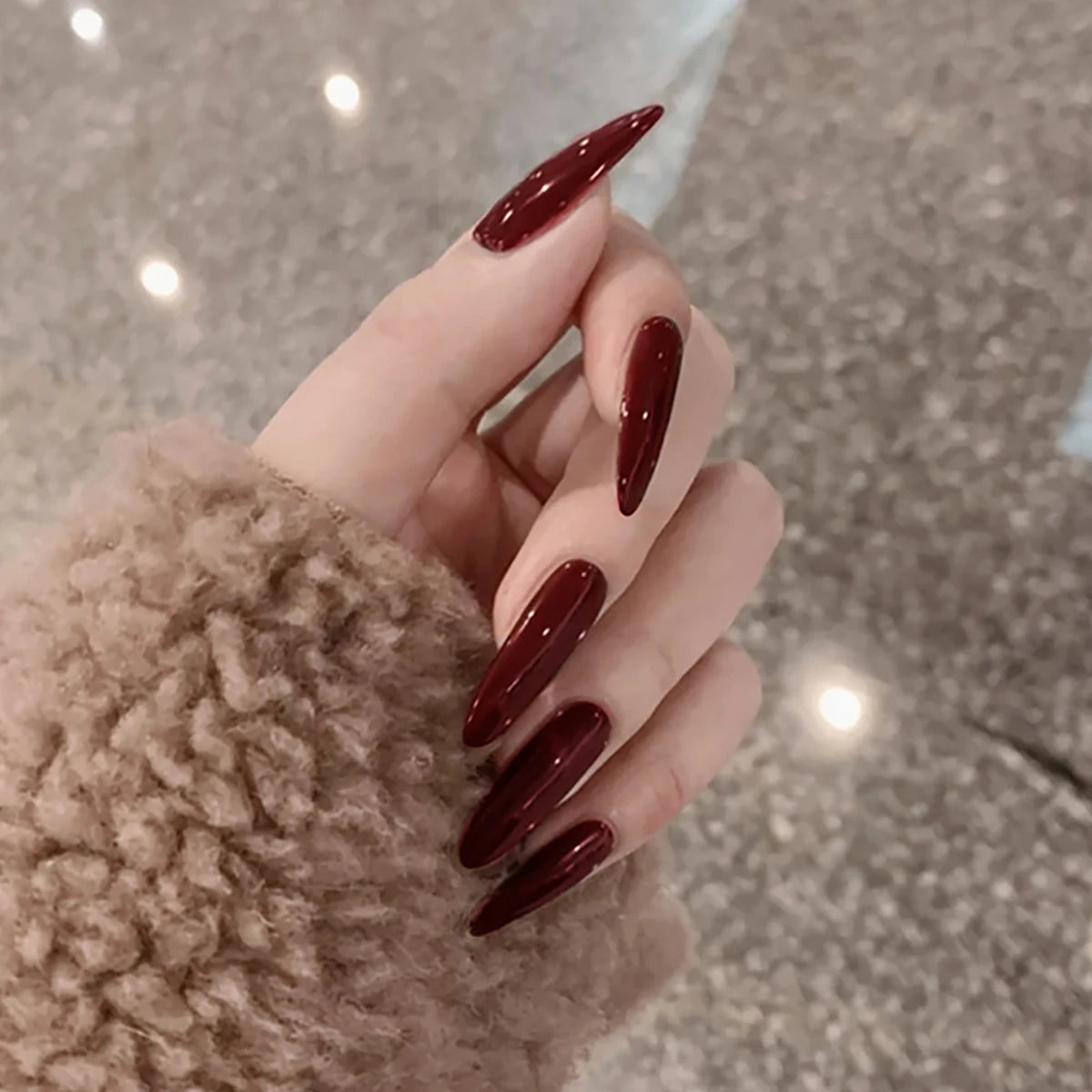 black french tip nails