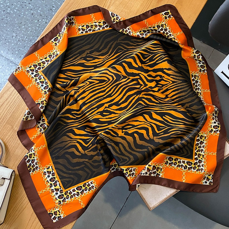 Lady Glams Silk Square Women Neck Scarves - Bandana