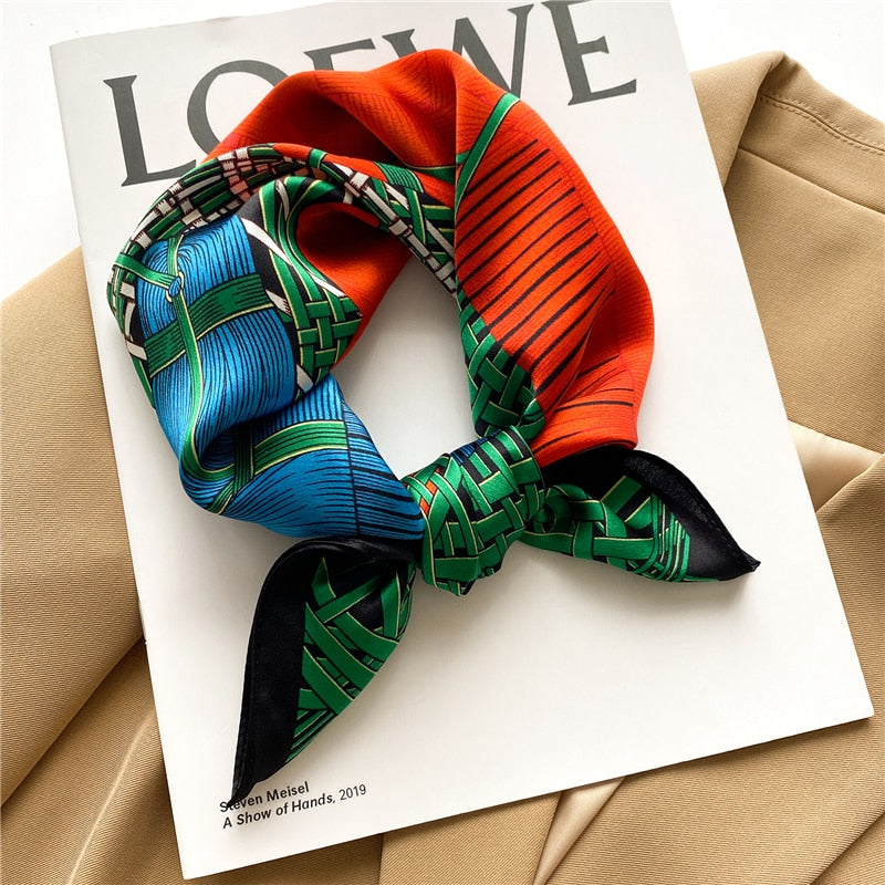 Lady Glams Silk Scarf for Women