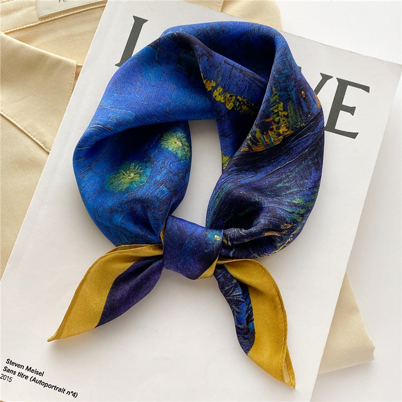 Lady Glams Silk Scarf for Women