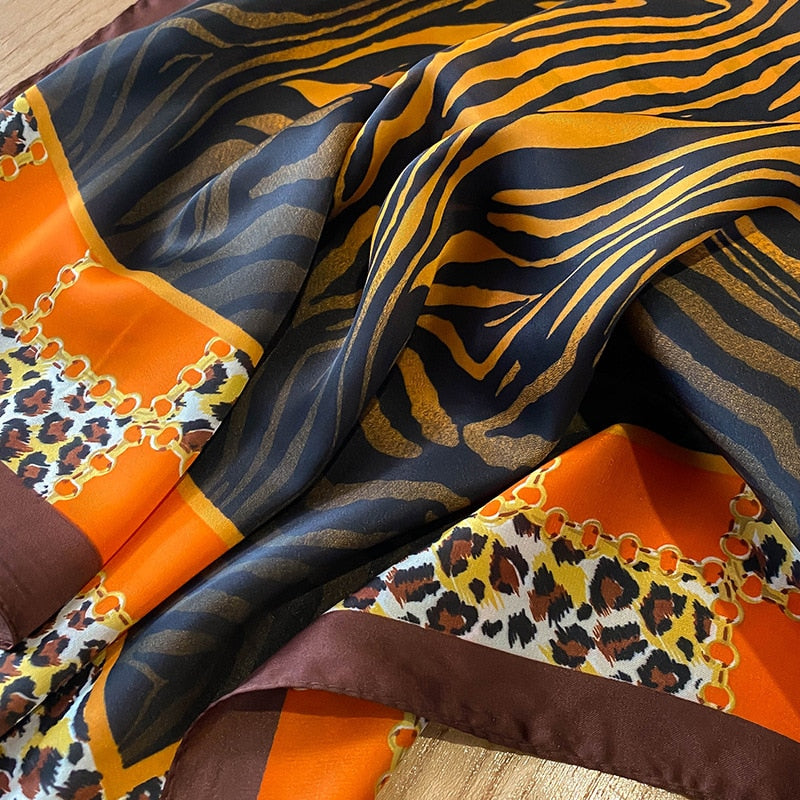 Lady Glams Silk Square Women Neck Scarves - Bandana
