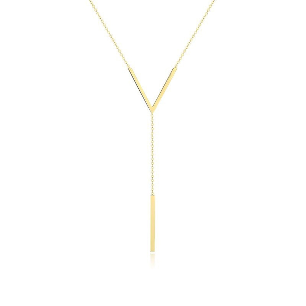Lady Glams V-shaped Clavicle Chain Necklace
