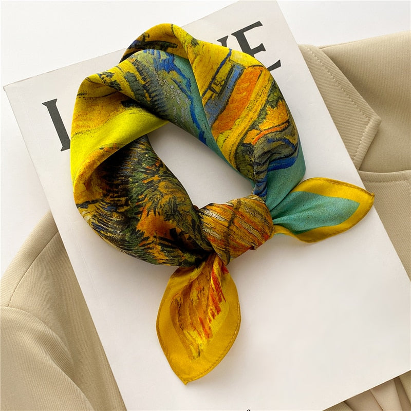 Lady Glams Silk Scarf for Women