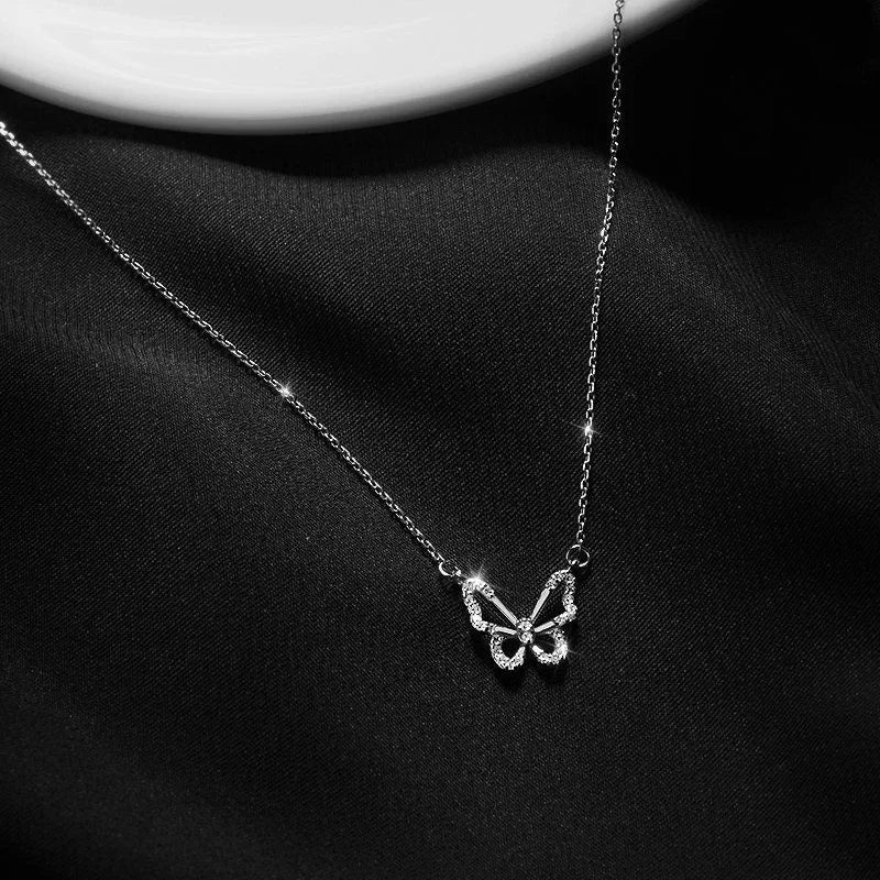 Hollow Butterfly Necklace with Zircon: 2024 Fashion Jewelry