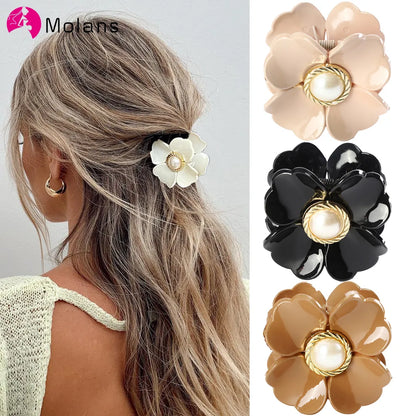 Molans Sweet Flower Shape Hair Clip: Bohemian Chic