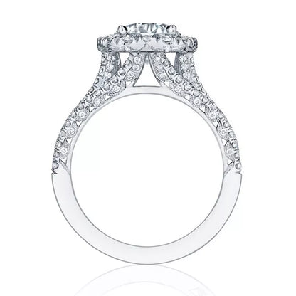 Huitan Luxury Engagement Ring with Brilliant Cubic Zirconia for Women