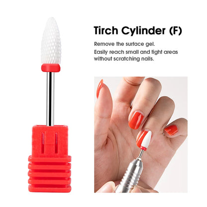 Lady Glams Dmoley Tungsten Carbide Nail Drill Bit - Precision Electric Manicure Drills for Milling Cutter, Ceramic Nail Burr, and Pedicure Accessories