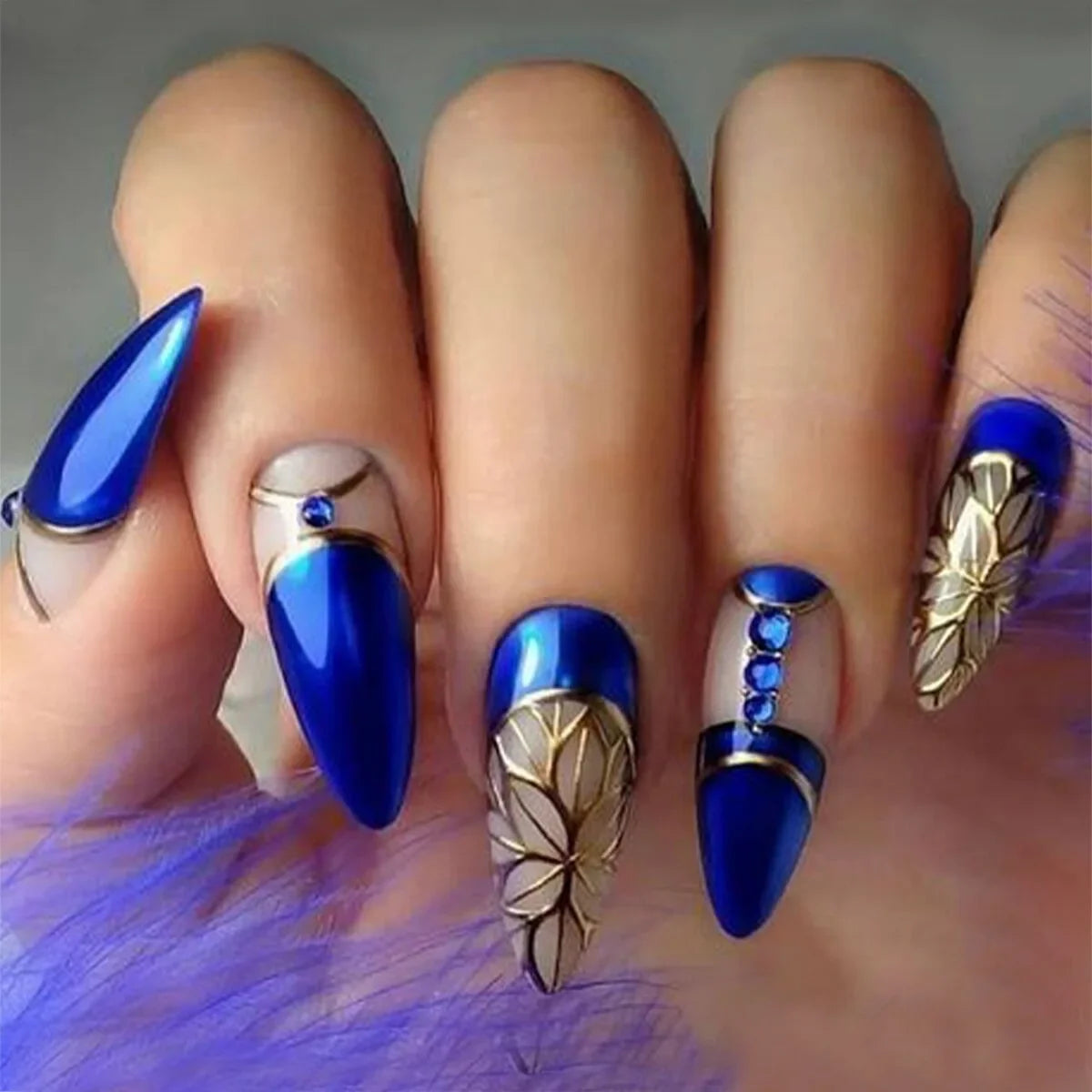 almond nail designs