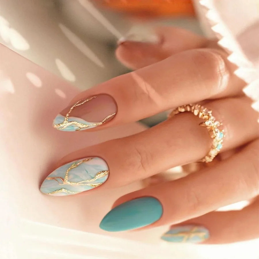 almond nail designs