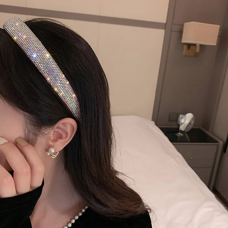 FYUAN Glamour: Shiny Full Rhinestone Headbands - Sophisticated Accessory for Every Woman