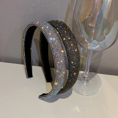 FYUAN Glamour: Shiny Full Rhinestone Headbands - Sophisticated Accessory for Every Woman