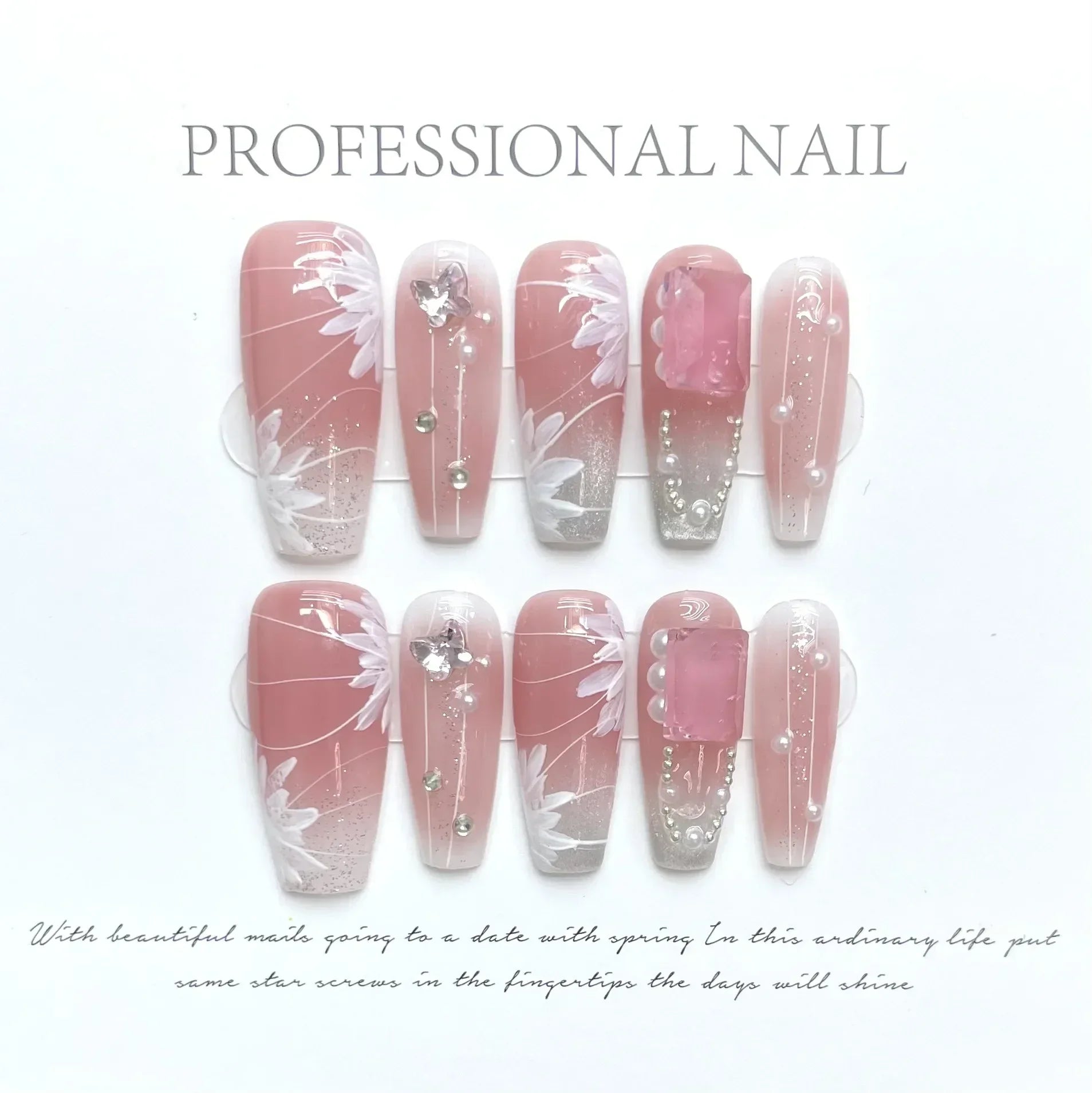 nail designs with rhinestones