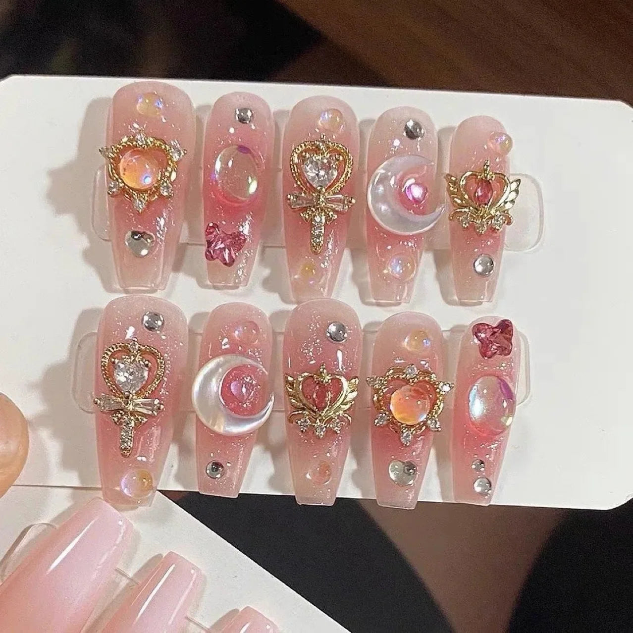 rhinestone nail designs