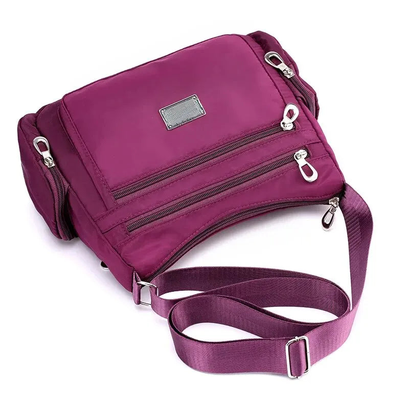 Lady Glams Large Capacity Oxford Cloth Women Crossbody Bag - Effortless Organization in Simple Style