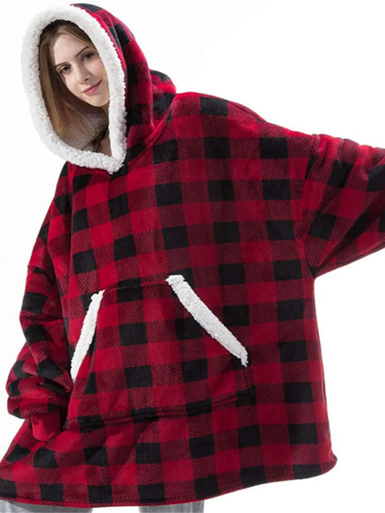 Wensilian Oversized Fleece Hoodie Blanket: Cozy Up in Style