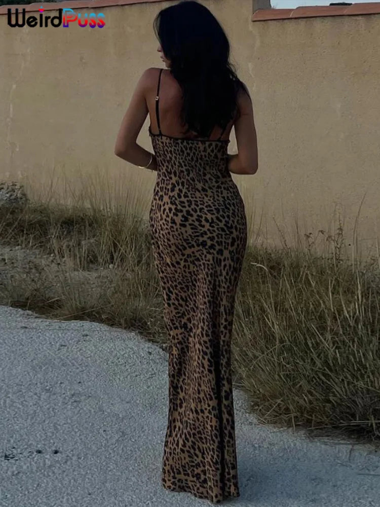 Weird Puss – Spaghettiträgerkleid mit Leopardenmuster – Erleben Sie die wilde Seite des Sommers