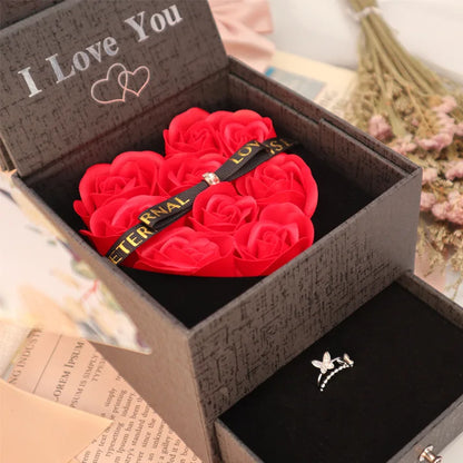 I Love You Heart Rose Gift Box - A Romantic and Fashionable Gift for Your Loved One