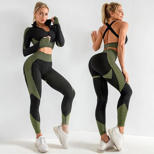 Lady Glams Women's Seamless Workout Outfits