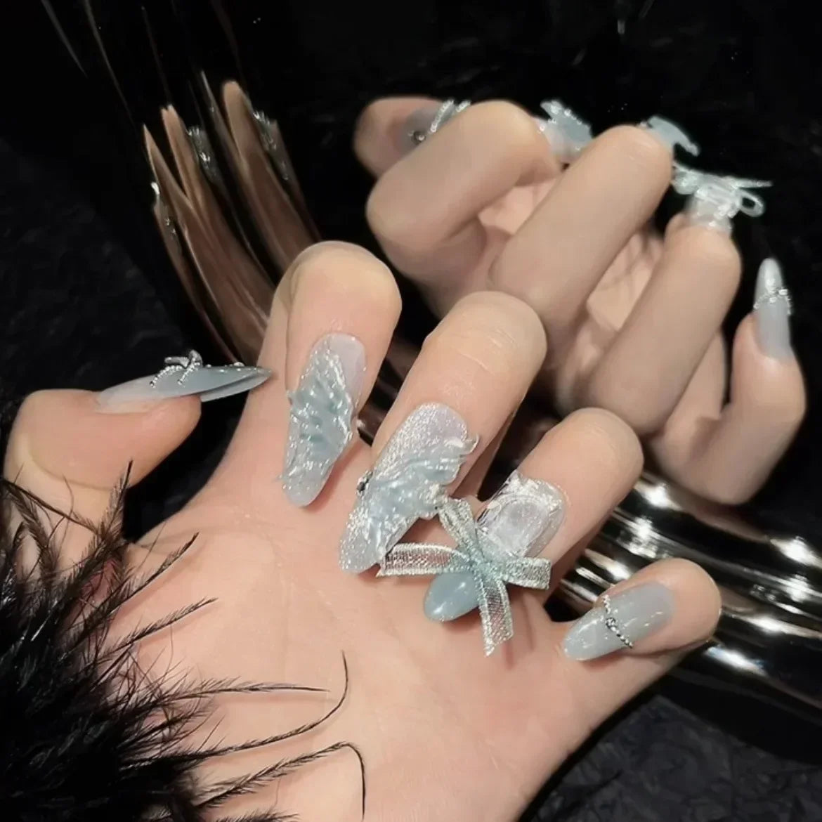 rhinestone nails