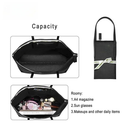 Lady Glams Large Capacity Waterproof Female Handbag - Versatile Luxury for Every Occasion