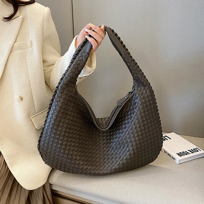 Lady Glams High-Quality Woven Tote Bag - A Luxury Designer Handbag for Women