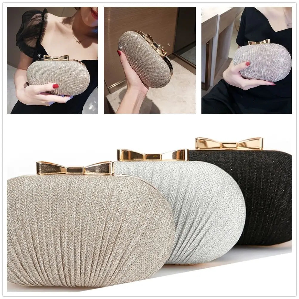 Lady Glams – Elegante, mit Strasssteinen besetzte, eiförmige Bankett-Clutch – Verleihen Sie Ihrem Abendglamour das gewisse Etwas