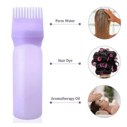 Lady Glams 180ML Hair Dye Applicator Brush Bottles Oil Comb