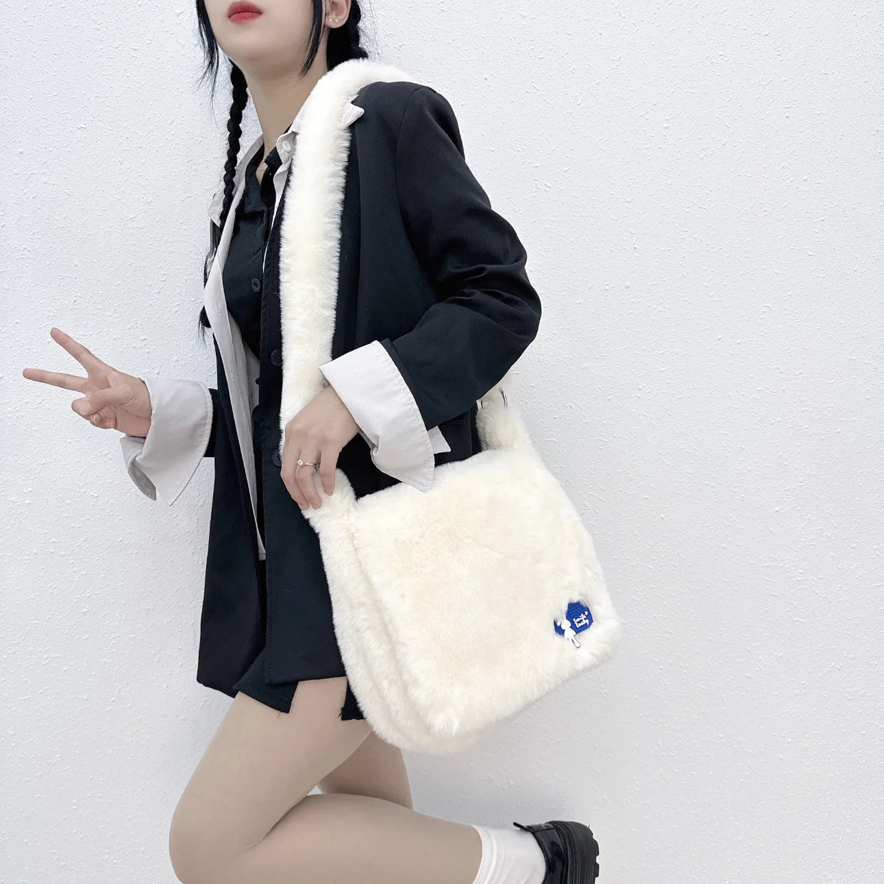 Lady Glams 2024 Y2K Faux Fur Designer Bag - Unleash Your Style with Plush Luxury