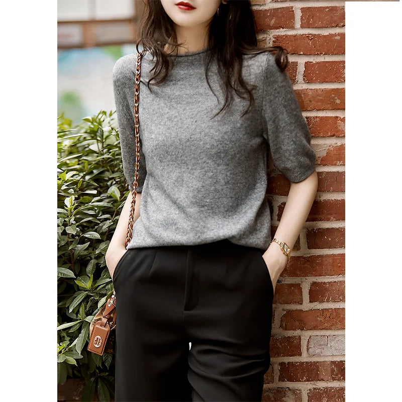 Lady Glams Elevate Casual Chic  Knitted Shirt - Summer 2024 Edition