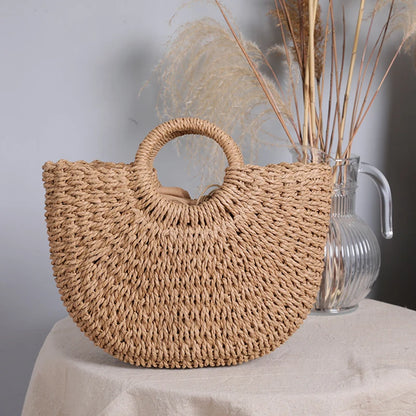 Yogodlns Summer Handmade Straw Bag - Embrace Bohemian Elegance