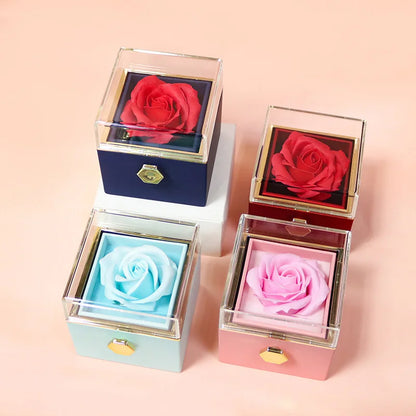 New Rotation Rose Jewelry Gift Box - A Unique Display and Storage Solution for Your Precious Jewelry