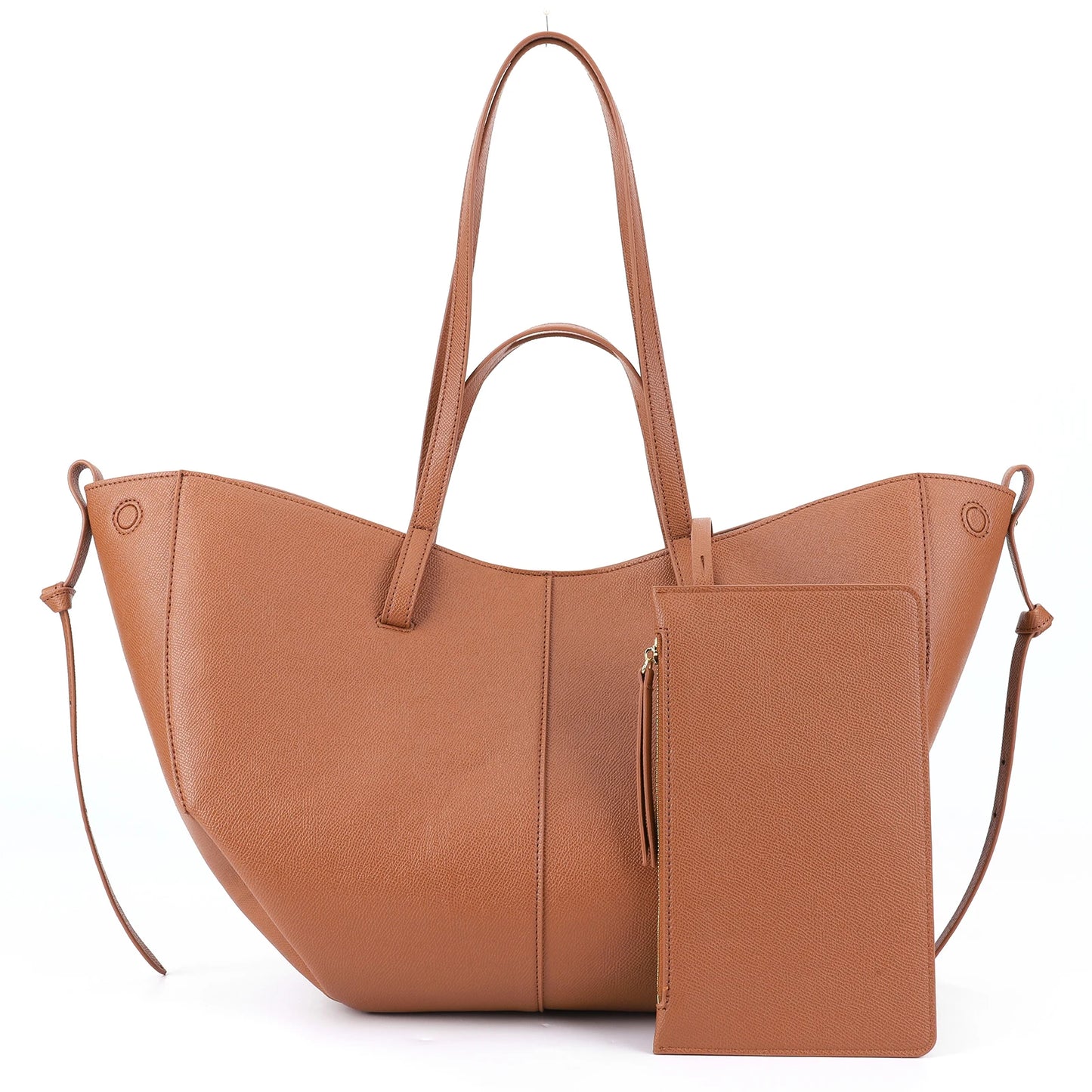 Lady Glams Luxury Brand PU Leather Handbag Tote Bag