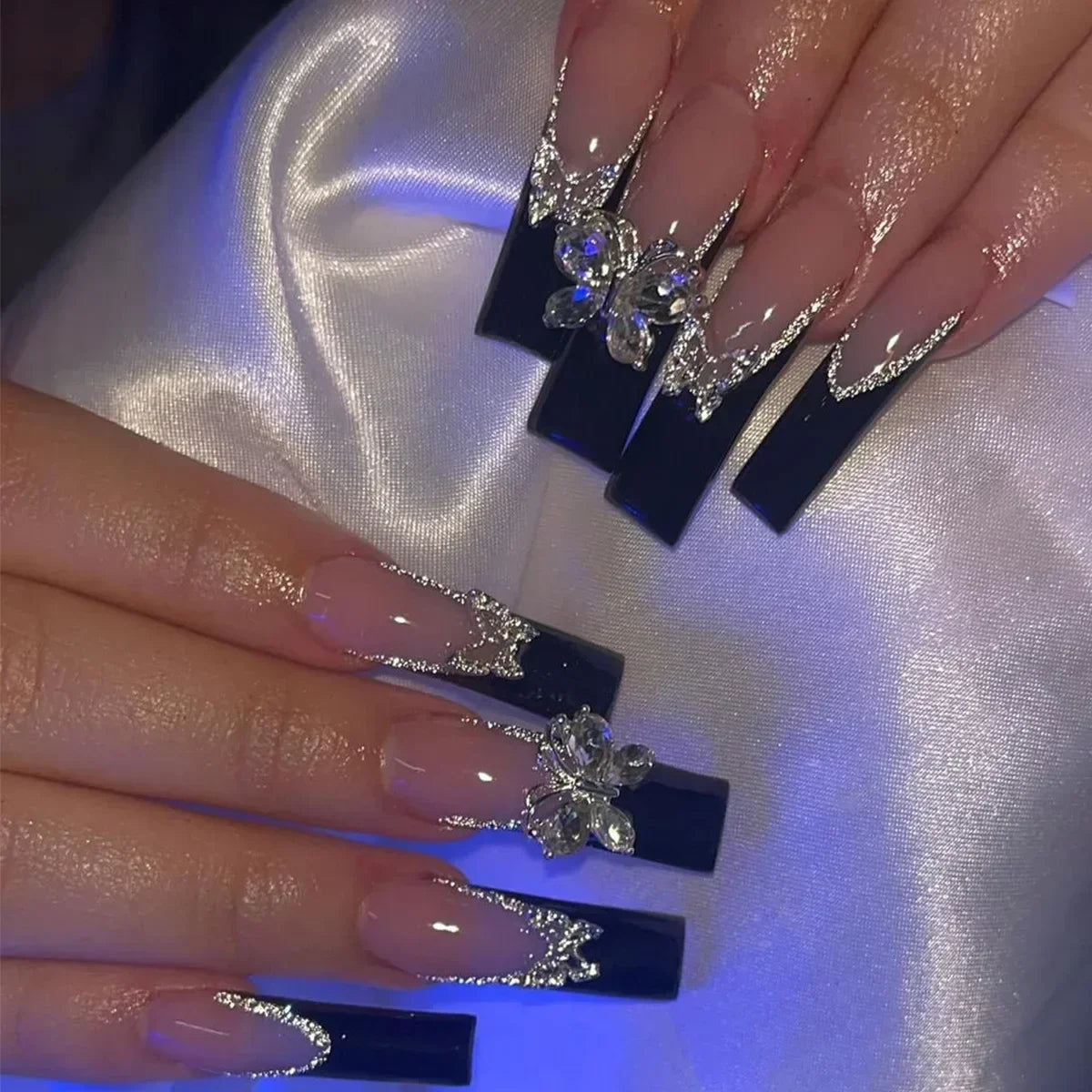 rhinestone nail designs