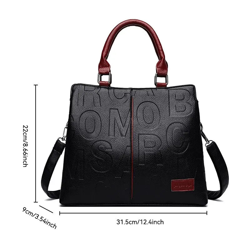 Lady Glams 2024 Neue modische Schulterhandtasche in Volltonfarbe – Eleganz in Schlichtheit