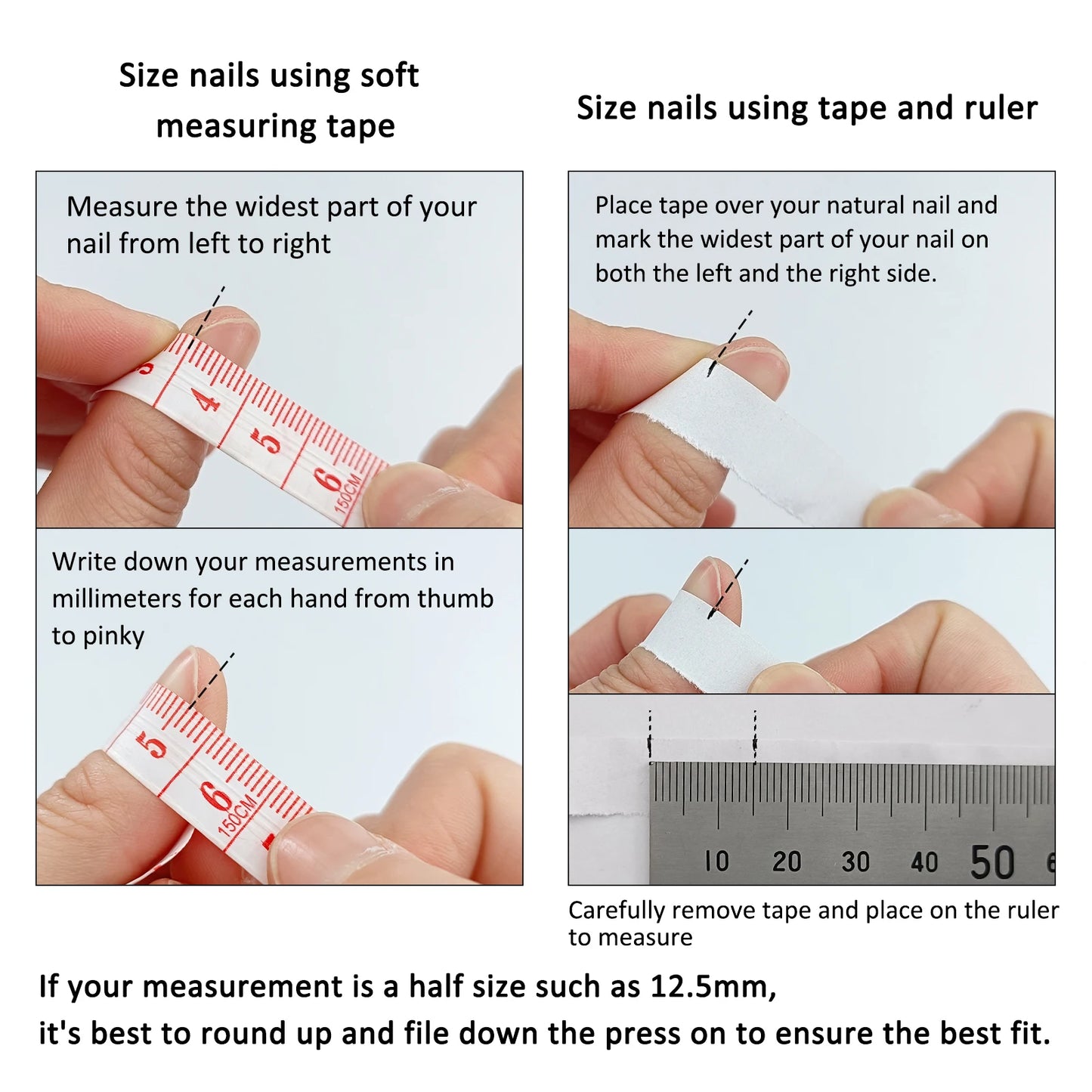 different nail shapes