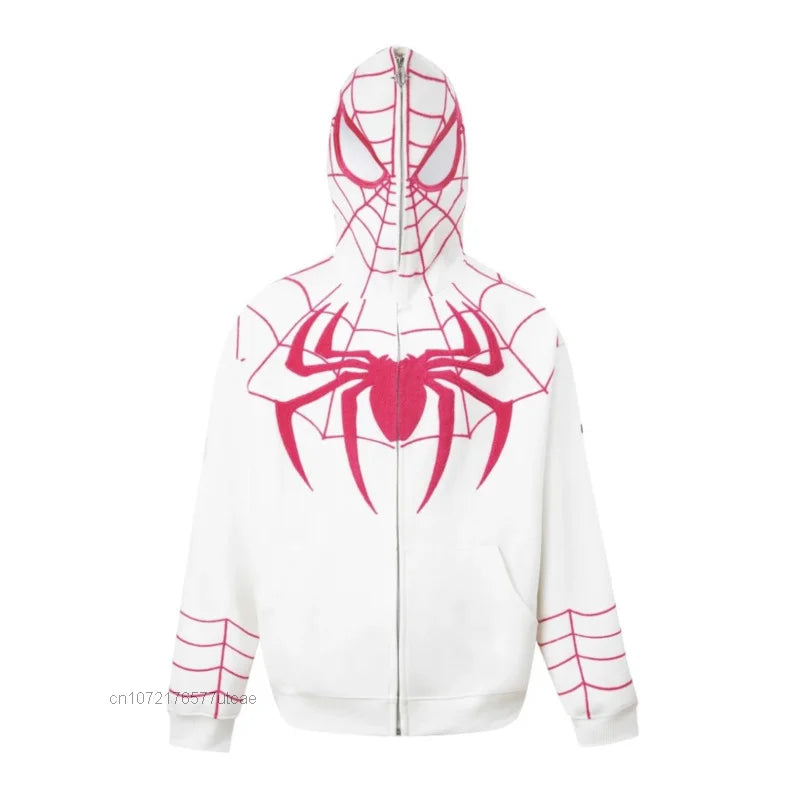 Joytop Spider-Man Inspired Zipper Hooded Sweater: Swing into Style