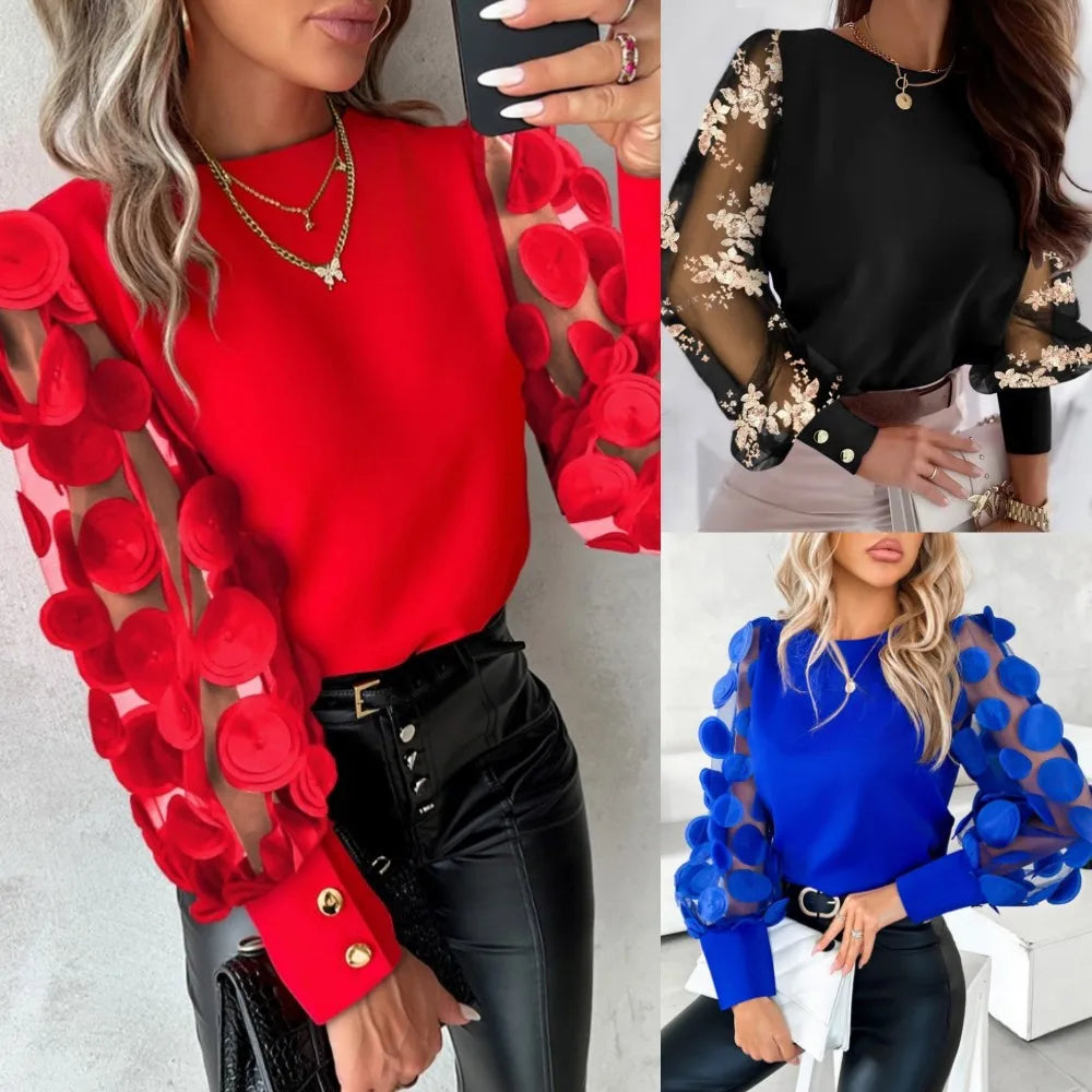 Lady Glams Pullover Blouse - Casual Style for Every Season